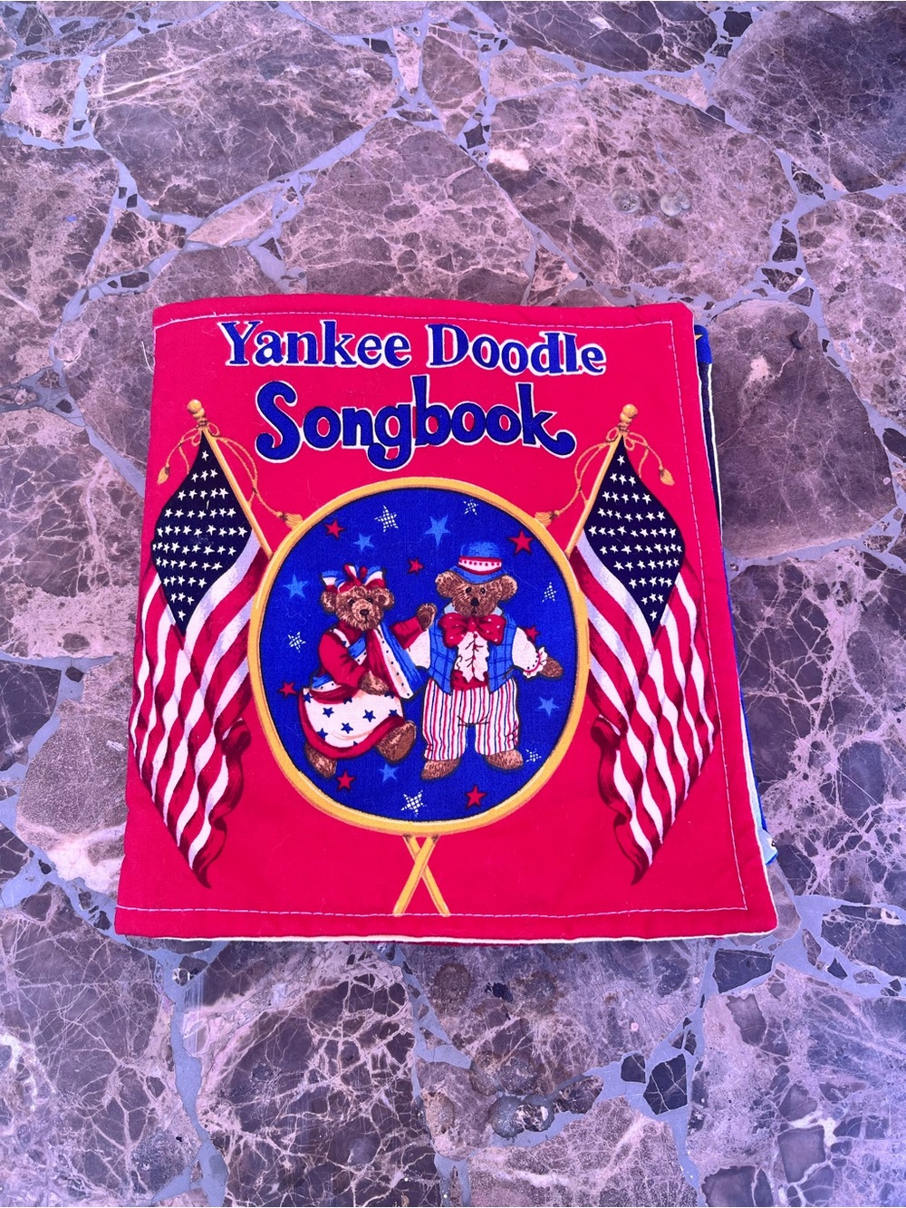 Yankee Doodle Songbook Red Patriotic Fabric Book